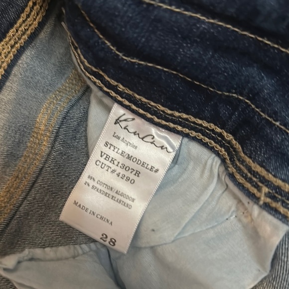 KanCan Blue Boyfriend Jeans with Distressed Details - Picture 3 of 3